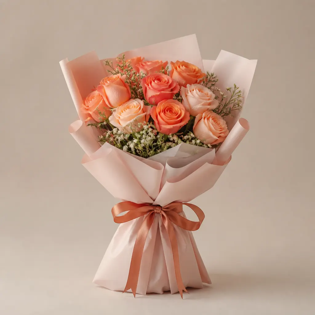 Sunset Rose Bouquet