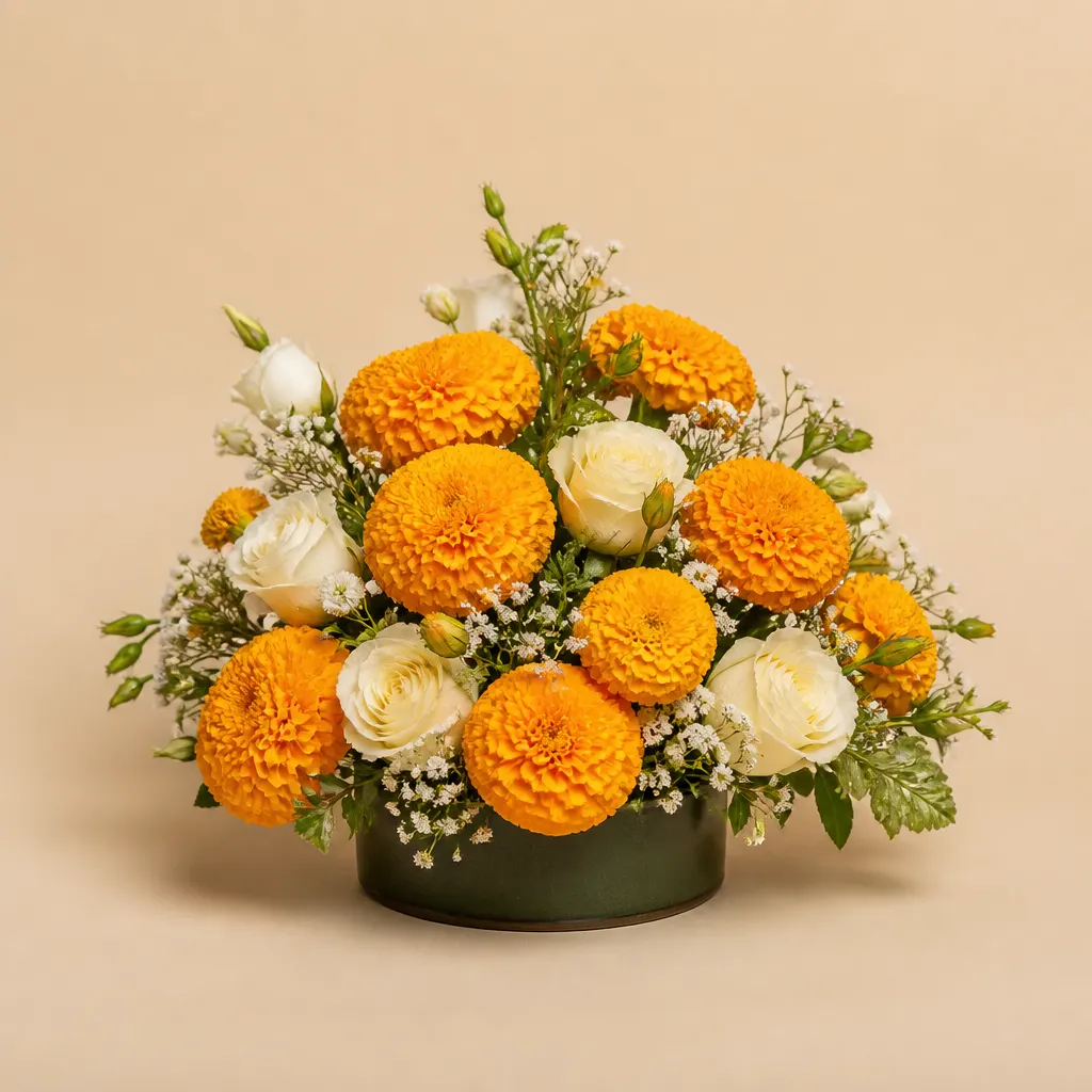 Marigold Sunrise Table Centrepiece
